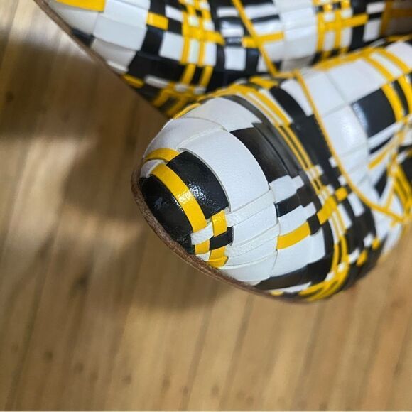 LAURENCE DACADE Woven Oxblood Stefany Sculpted Heel Mules Italy Size 40.5 - Picture 8 of 8